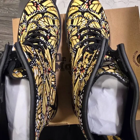 Dr. Martens 1460 Butterfly Print Suede Boots Men's Size 10 RARE NEW - Picture 7 of 16